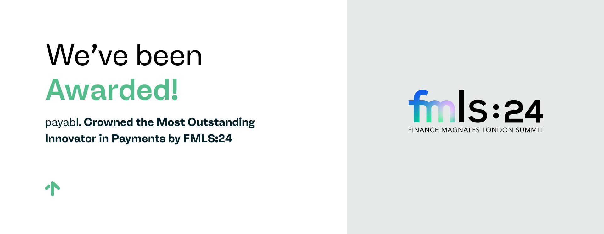 payabl. Crowned Most Outstanding Innovator in Payments at FMLS:24 Awards