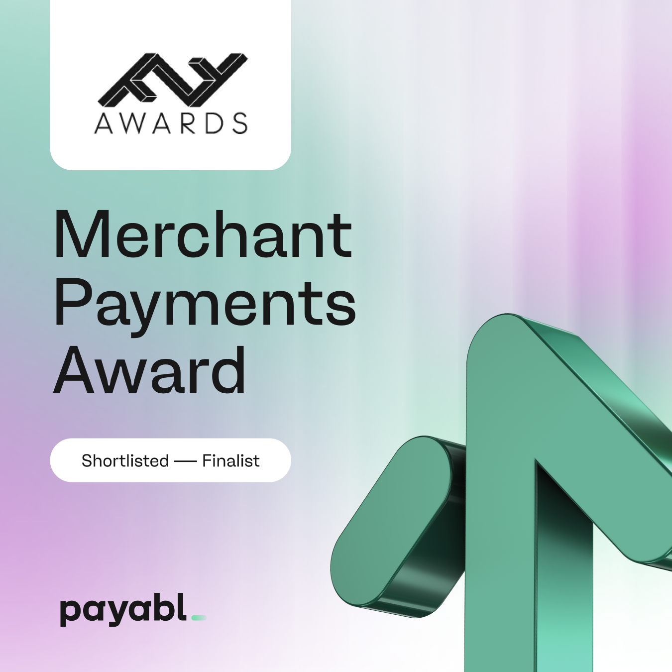 payabl. shortlisted for the Merchant Payments award at 2025 FF Awards