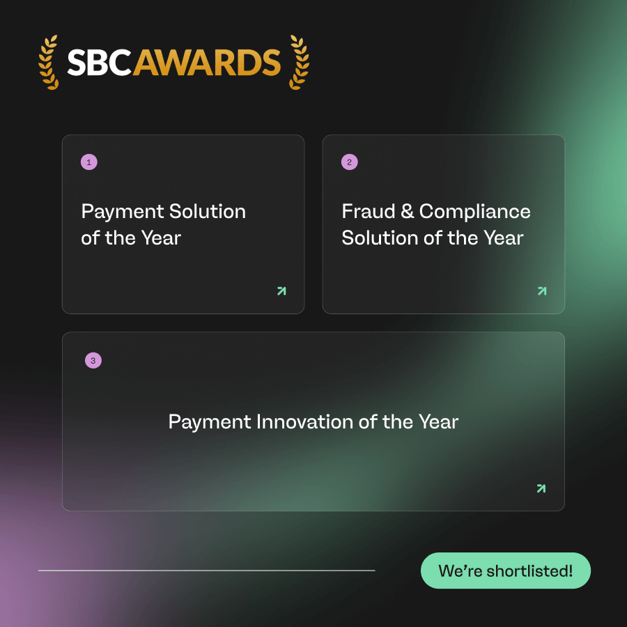 payabl. shortlisted for payments, fraud, and innovation at SBC Awards 2025