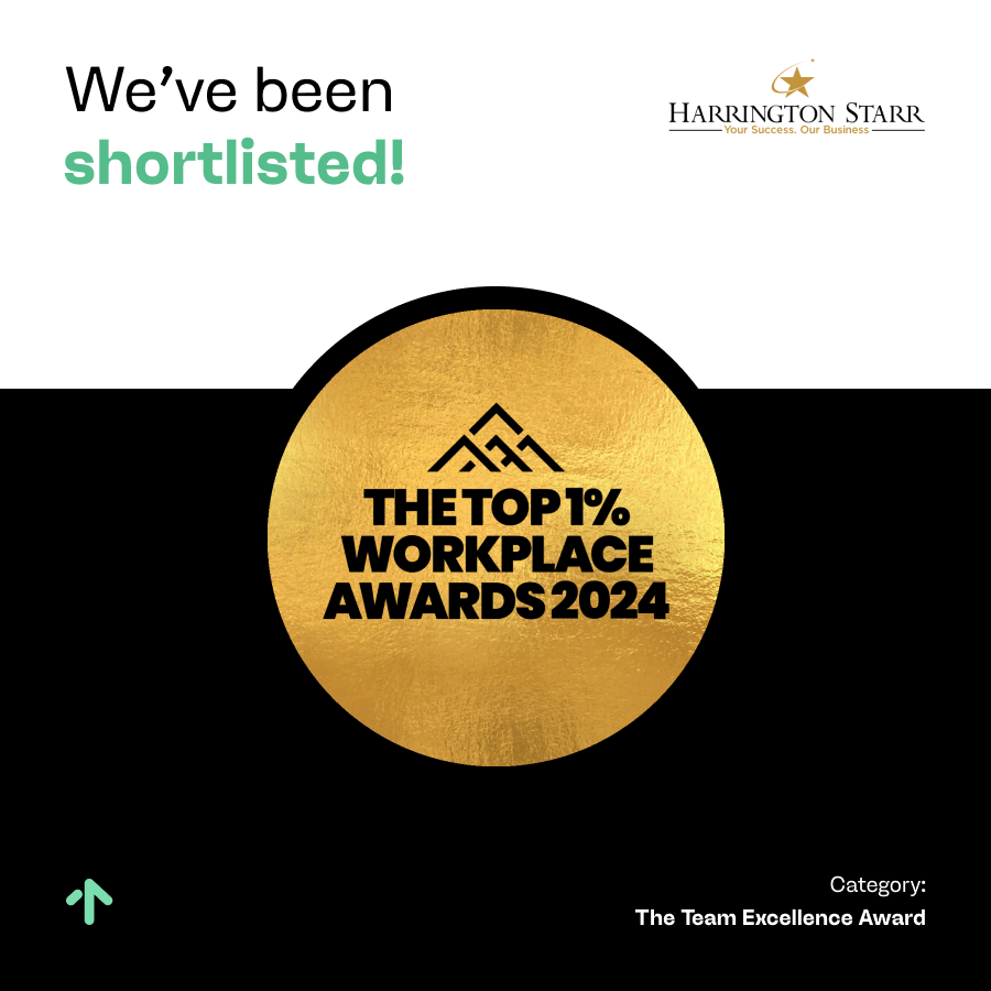 payabl. shortlisted for Team Excellence Award in Harrington Starr's Top 1% Workplace Awards 2024